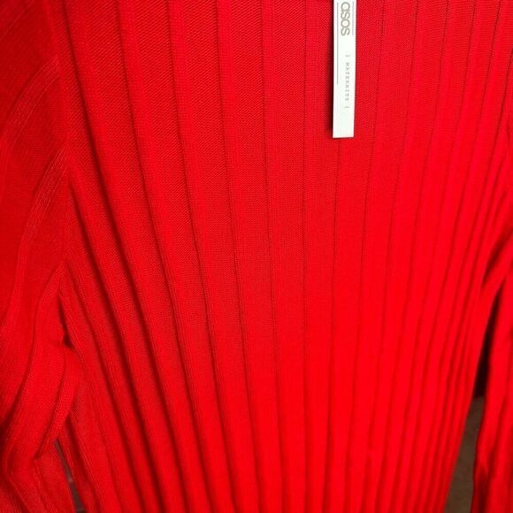 ASOS Maternity size 8 red knit sweater dress midi (R1) - Picture 3 of 6